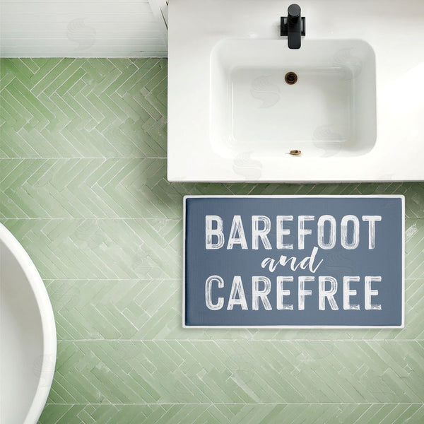 Stupell Industries Lettered And Lined | Barefoot And Carefree Summertime Plush Bath Mat