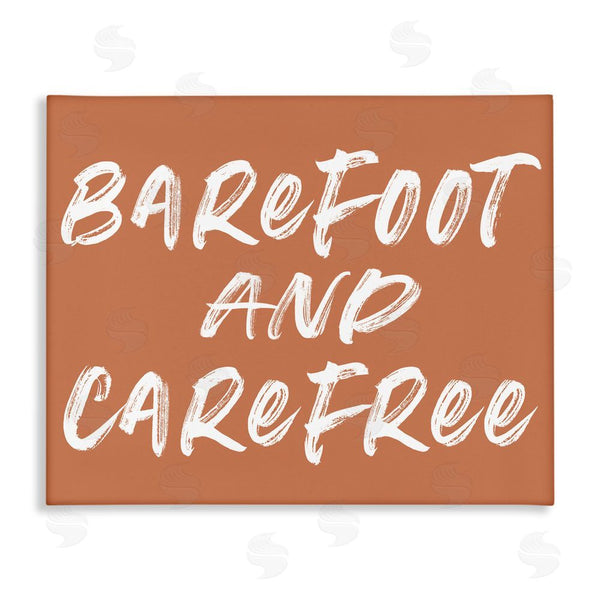 stupell industries Lettered and Lined | Barefoot & Carefree Brown Wall Art