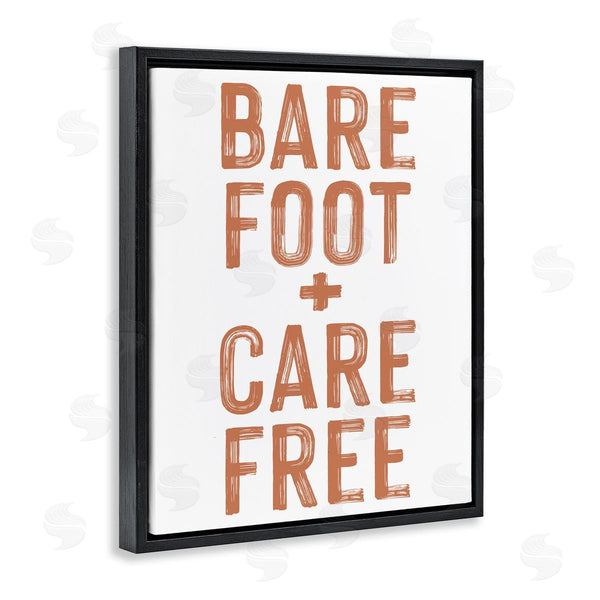 Stupell Industries Lettered And Lined | Barefoot Carefree Summer Sentiment Wall Art