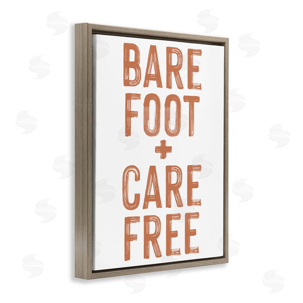 Stupell Industries Lettered And Lined | Barefoot Carefree Summer Sentiment Wall Art