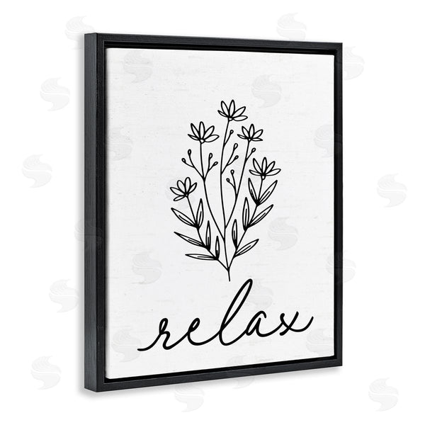 Stupell Industries Lettered And Lined | Bathroom Herb Relax Wall Art
