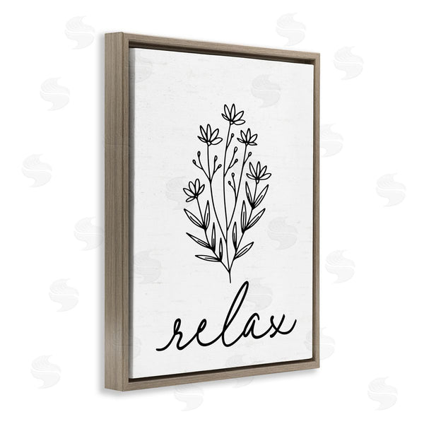 Stupell Industries Lettered And Lined | Bathroom Herb Relax Wall Art
