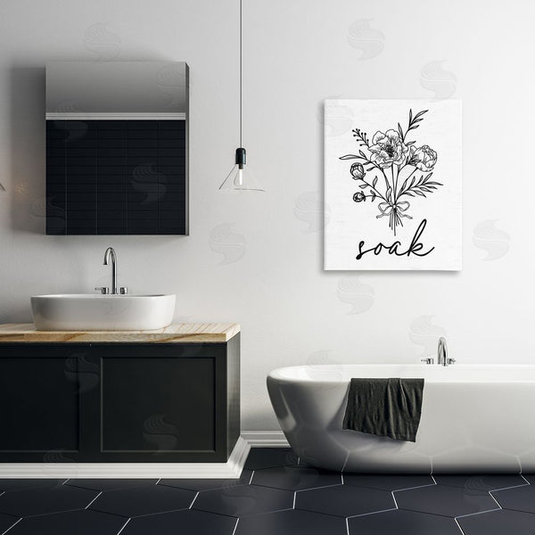 Stupell Industries Lettered And Lined | Bathroom Herb Soak Wall Art