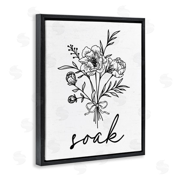 Stupell Industries Lettered And Lined | Bathroom Herb Soak Wall Art