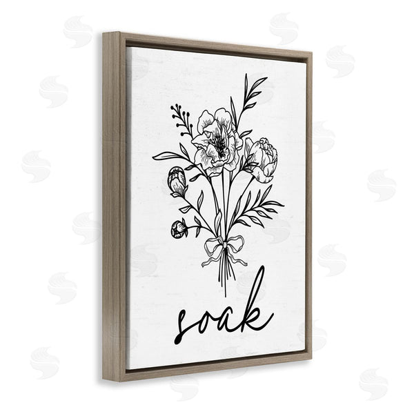 Stupell Industries Lettered And Lined | Bathroom Herb Soak Wall Art