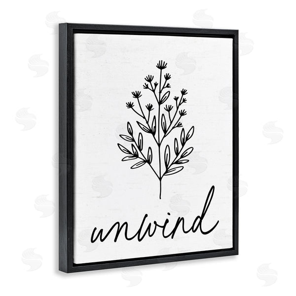 Stupell Industries Lettered And Lined | Bathroom Herb Unwind Wall Art