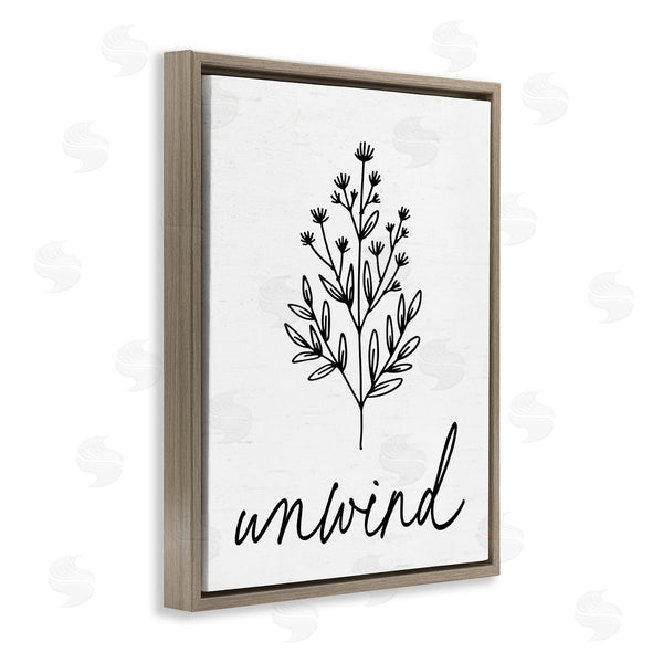 Stupell Industries Lettered And Lined | Bathroom Herb Unwind Wall Art