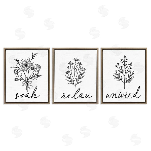 Stupell Industries Lettered And Lined | Bathroom Herbs For Relaxation Wall Art