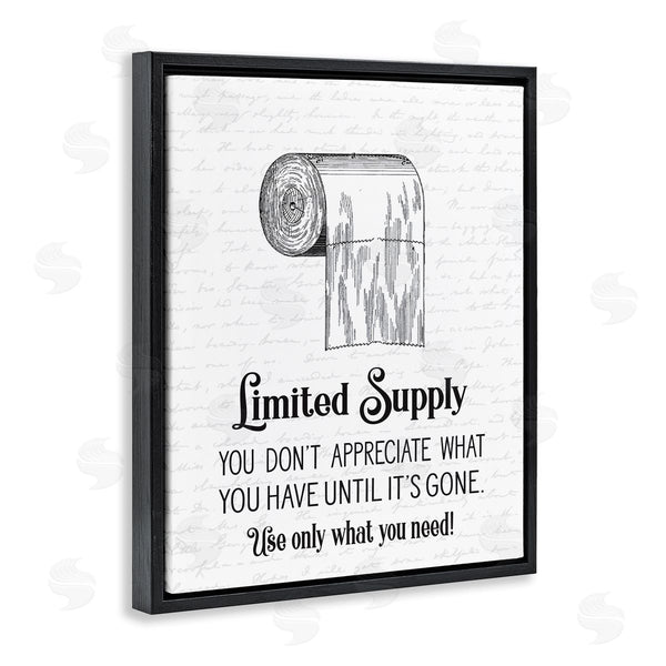 Stupell Industries Lettered And Lined | Bathroom Limited Toilet Paper