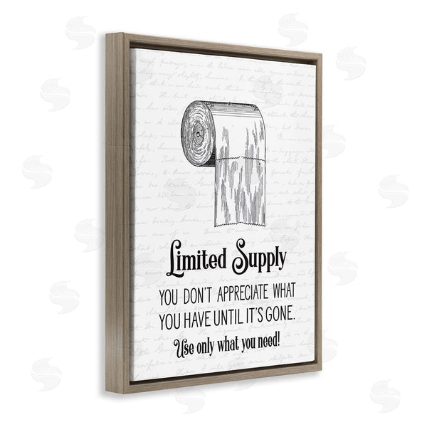 Stupell Industries Lettered And Lined | Bathroom Limited Toilet Paper