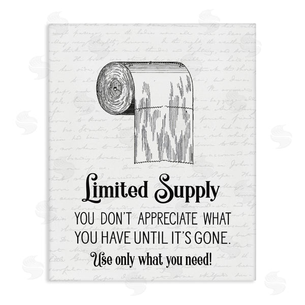 stupell industries Lettered and Lined | Bathroom Limited Toilet Paper