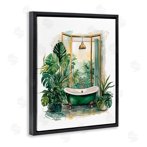 Stupell Industries Lettered And Lined | Bathtub In Tropical Oasis Wall Art