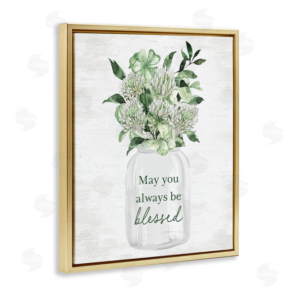 Stupell Industries Lettered And Lined | Be Blessed Bouquet