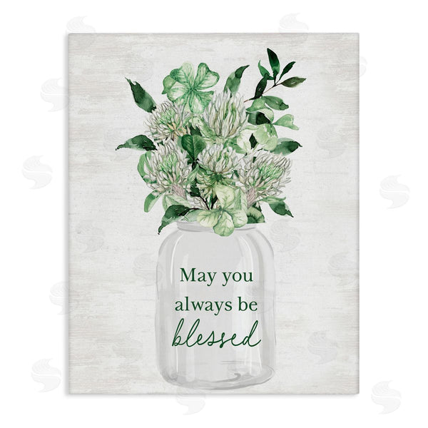 stupell industries Lettered and Lined | Be Blessed Lucky Spring Flowers
