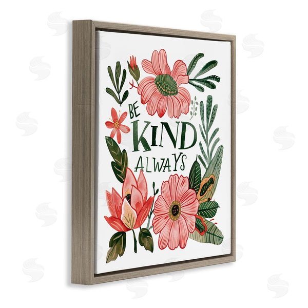 Stupell Industries Lettered And Lined | Be Kind Always Greenery