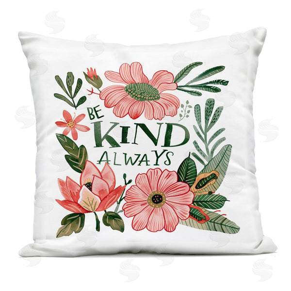 Stupell Industries Lettered And Lined | Be Kind Always Greenery Printed Throw Pillow