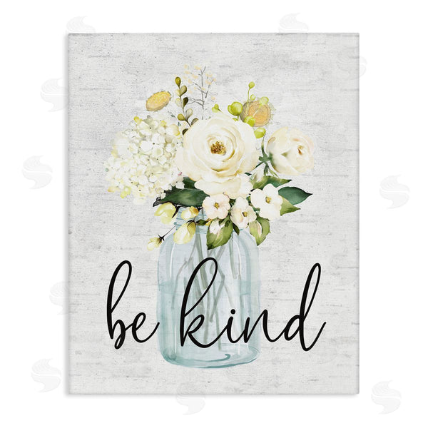 stupell industries Lettered and Lined | Be Kind Soft Spring Bouquet