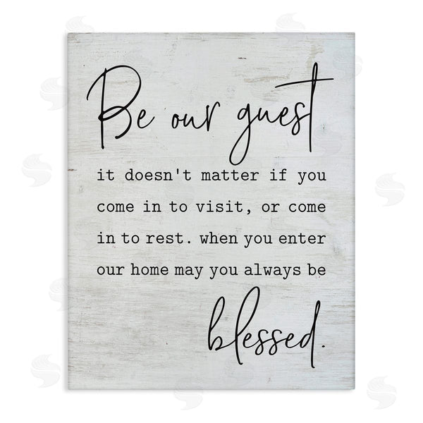 stupell industries Lettered and Lined | Be Our Guest Family Welcome