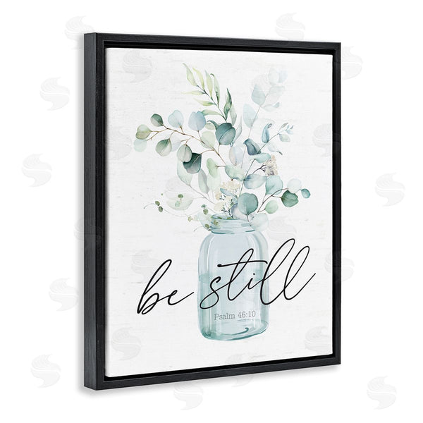 Stupell Industries Lettered And Lined | Be Still Spiritual Botanical Plants Farmhouse Bouquet Wall Art