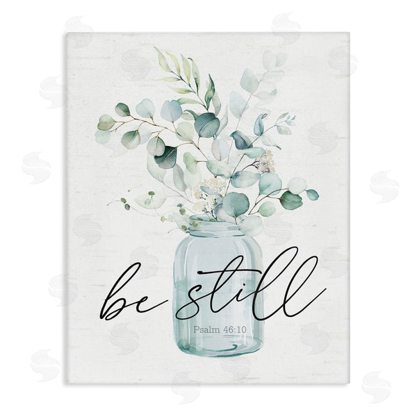 stupell industries Lettered and Lined | Be Still Spiritual Botanical Plants Farmhouse Bouquet Wall Art