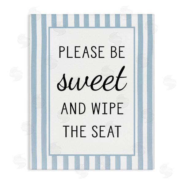 stupell industries Lettered and Lined | Be Sweet & Wipe Seat