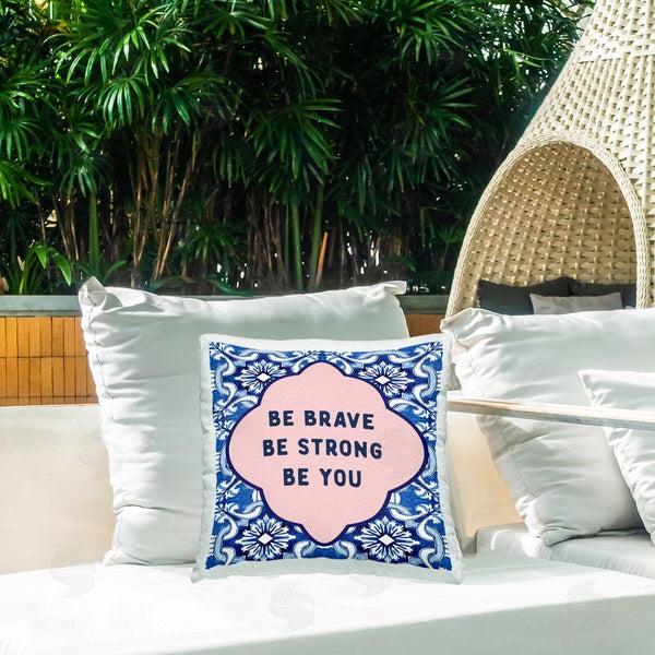 Stupell Industries Lettered And Lined | Be You On Boho Pattern Printed Throw Pillow