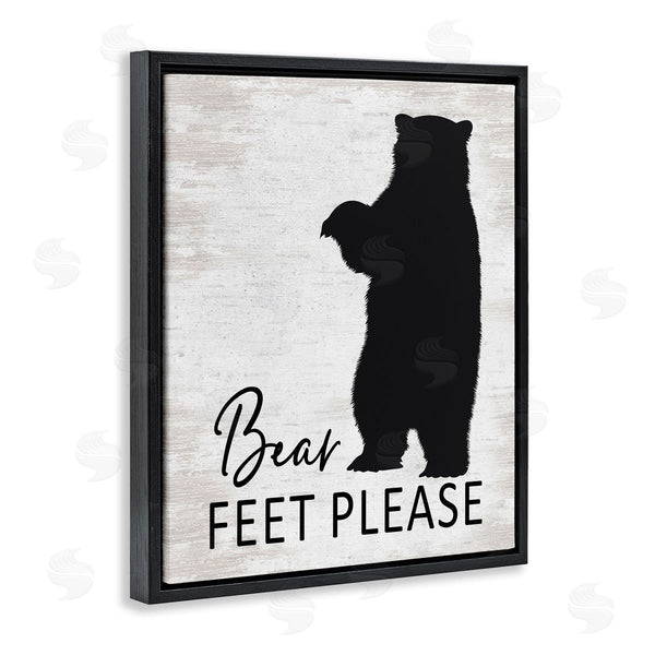 Stupell Industries Lettered And Lined | Bear Feet Remove Shoes Cabin Entrance Sign Wall Art