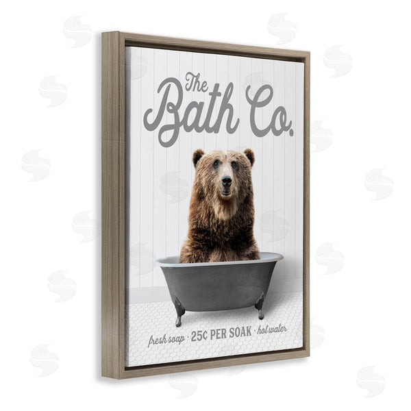 Stupell Industries Lettered And Lined | Bear In Bathtub Wall Art