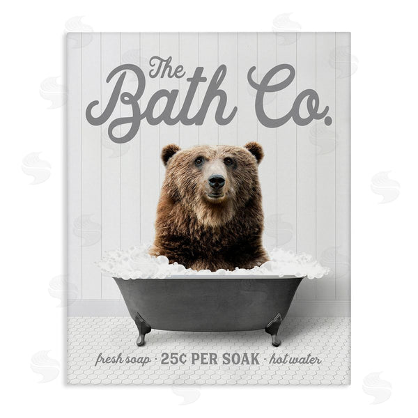 stupell industries Lettered and Lined | Bear in Bubble Bath Wall Art