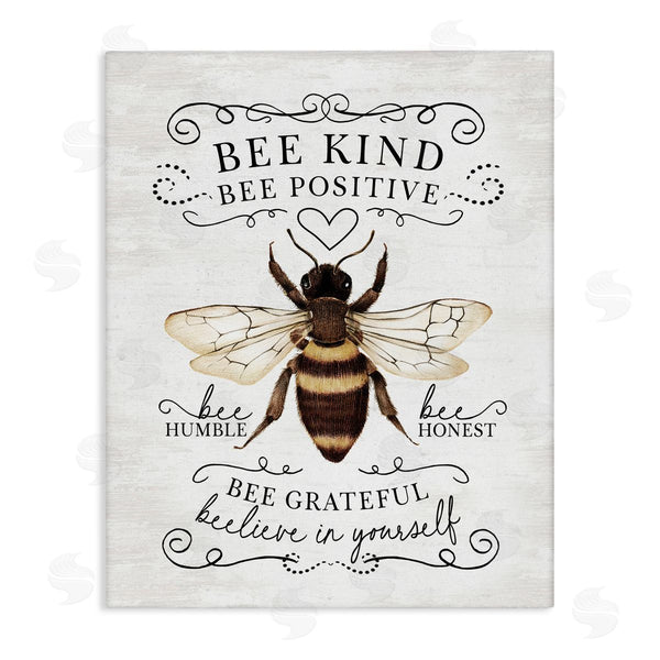 stupell industries Lettered and Lined | Bee Kind & Positive Country