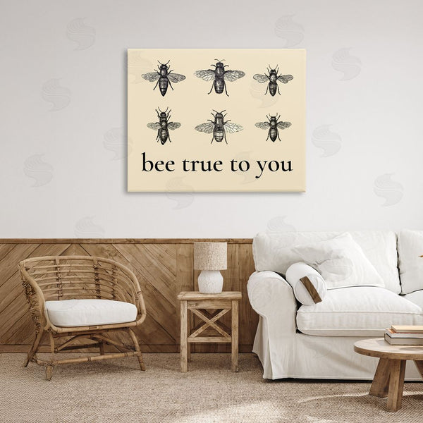 Stupell Industries Lettered And Lined | Bee True To You Inspiration Wall Art