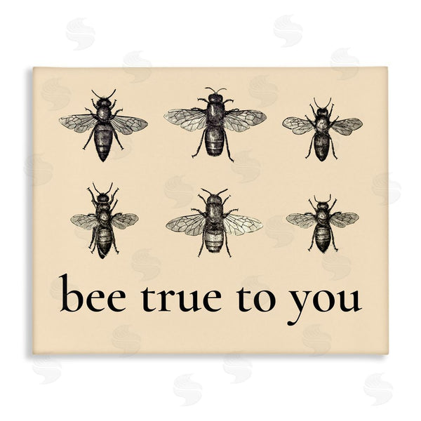 stupell industries Lettered and Lined | Bee True To You Inspiration Wall Art