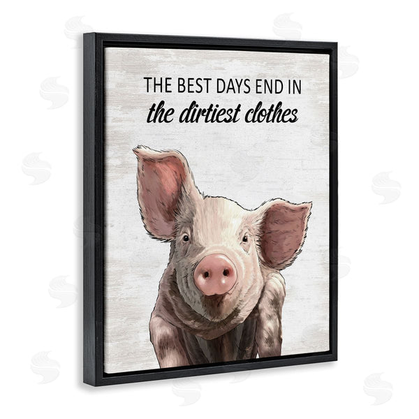Stupell Industries Lettered And Lined | Best Days & Dirtiest Clothes Pig