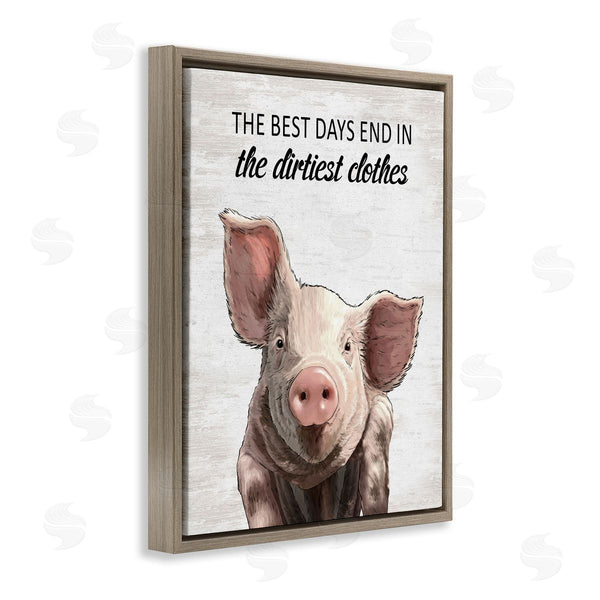 Stupell Industries Lettered And Lined | Best Days & Dirtiest Clothes Pig