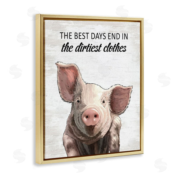 Stupell Industries Lettered And Lined | Best Days & Dirtiest Clothes Pig