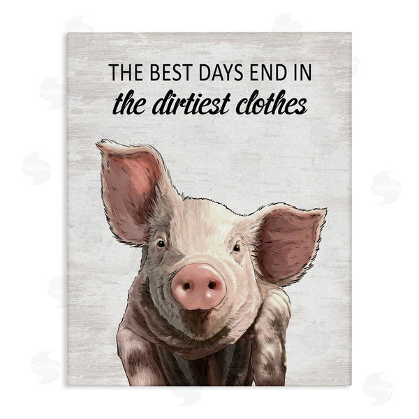 stupell industries Lettered and Lined | Best Days & Dirtiest Clothes Pig