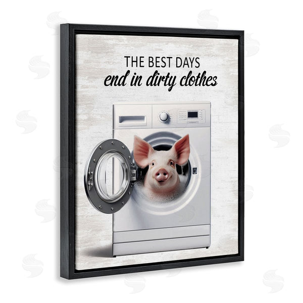 Stupell Industries Lettered And Lined | Best Days & Dirty Clothes Wall Art