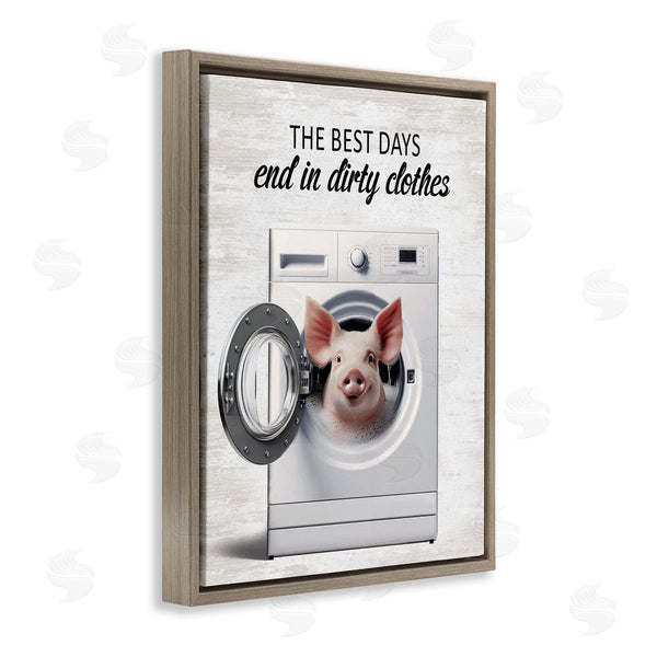 Stupell Industries Lettered And Lined | Best Days & Dirty Clothes Wall Art