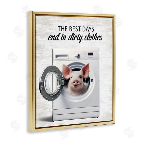 Stupell Industries Lettered And Lined | Best Days & Dirty Clothes Wall Art