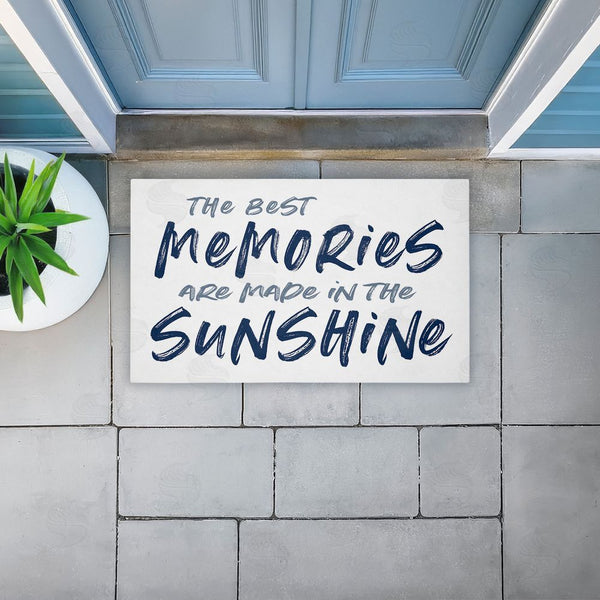 Stupell Industries Lettered And Lined | Best Memories In Sunshine Non-Woven Door Mat