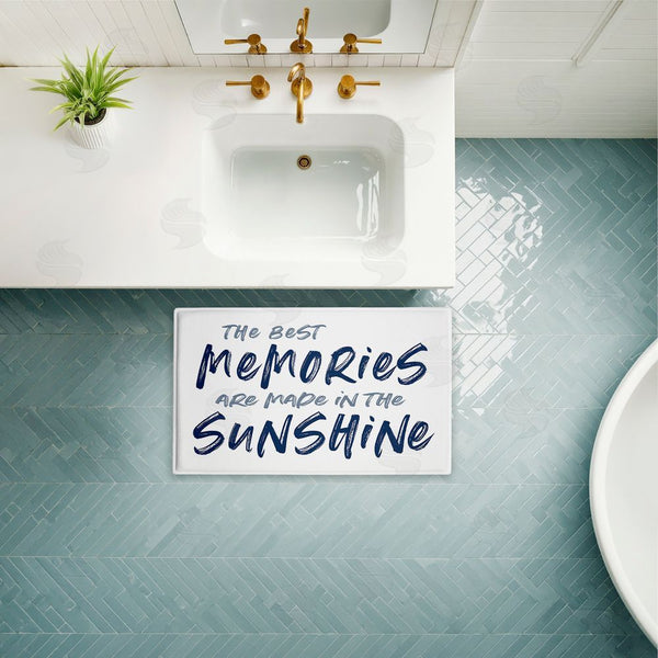 Stupell Industries Lettered And Lined | Best Memories In Sunshine Plush Bath Mat