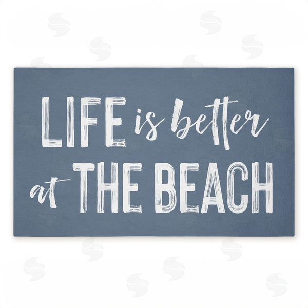 stupell industries Lettered and Lined | Better At Beach Sentiment Non-Woven Door Mat