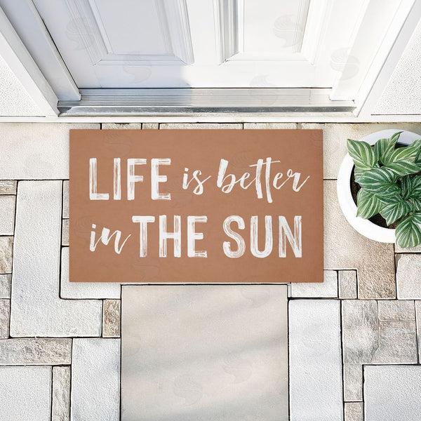 Stupell Industries Lettered And Lined | Better In The Sun Non-Woven Door Mat