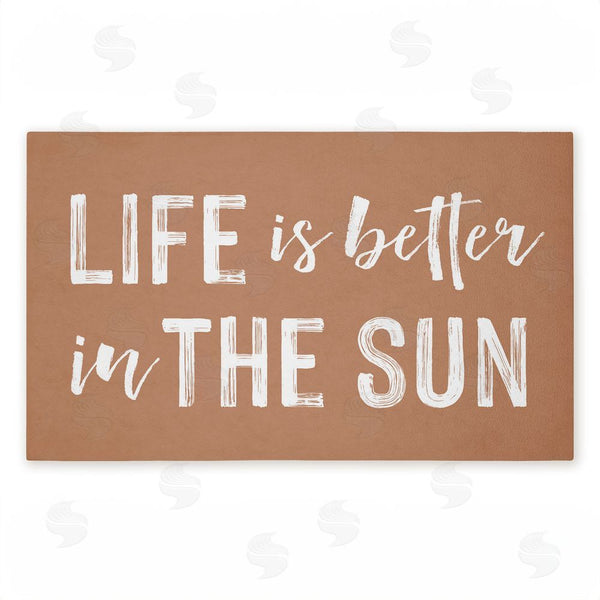 stupell industries Lettered and Lined | Better In The Sun Non-Woven Door Mat