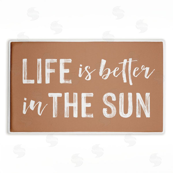 stupell industries Lettered and Lined | Better In The Sun Plush Bath Mat
