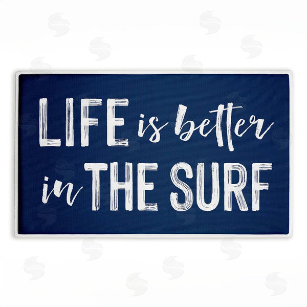 stupell industries Lettered and Lined | Better In The Surf Sentiment Plush Bath Mat