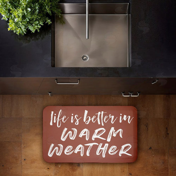 Stupell Industries Lettered And Lined | Better In Warm Weather Anti-Fatigue Mat