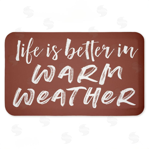 stupell industries Lettered and Lined | Better In Warm Weather Anti-Fatigue Mat