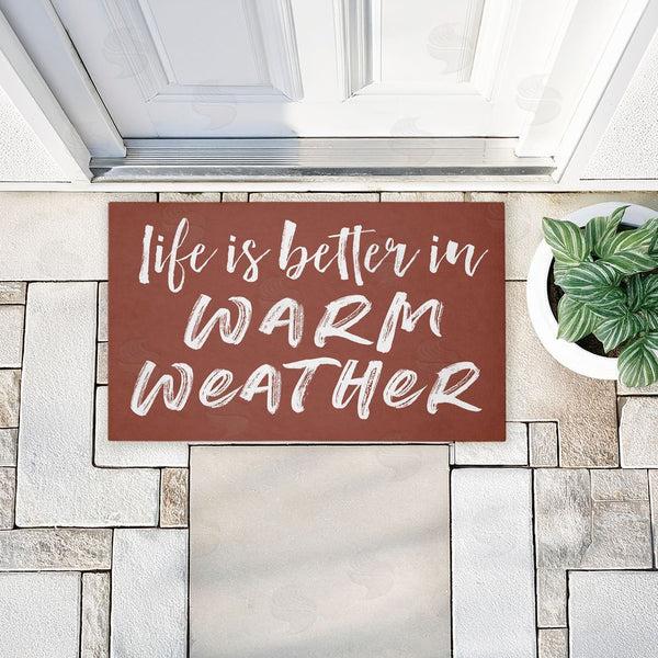 Stupell Industries Lettered And Lined | Better In Warm Weather Non-Woven Door Mat
