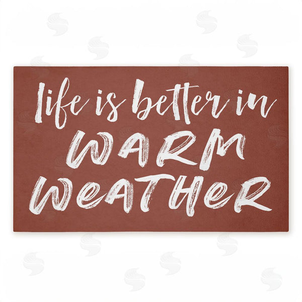 stupell industries Lettered and Lined | Better In Warm Weather Non-Woven Door Mat